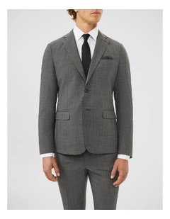 Travel Suit Wool Blend Jacket in Black