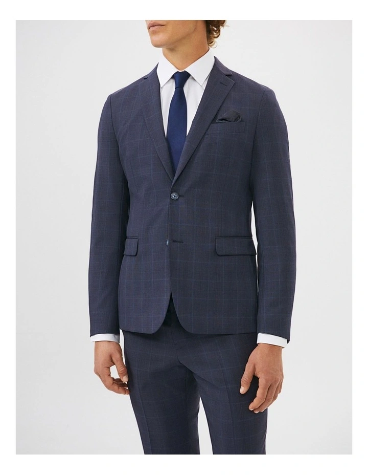 Wool Blend Check Suit Jacket image 1