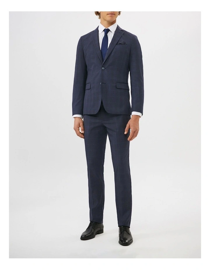 Wool Blend Check Suit Jacket image 2