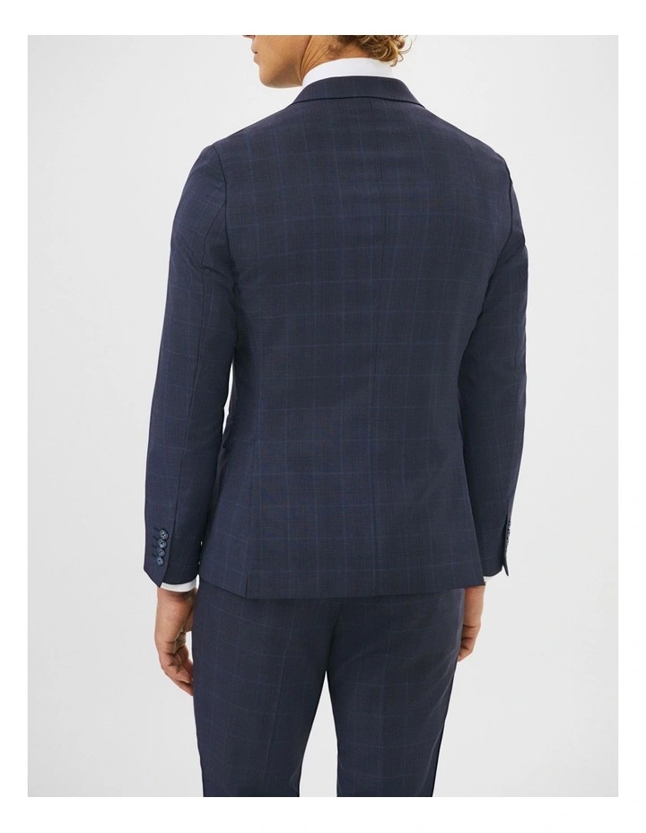 Wool Blend Check Suit Jacket image 4