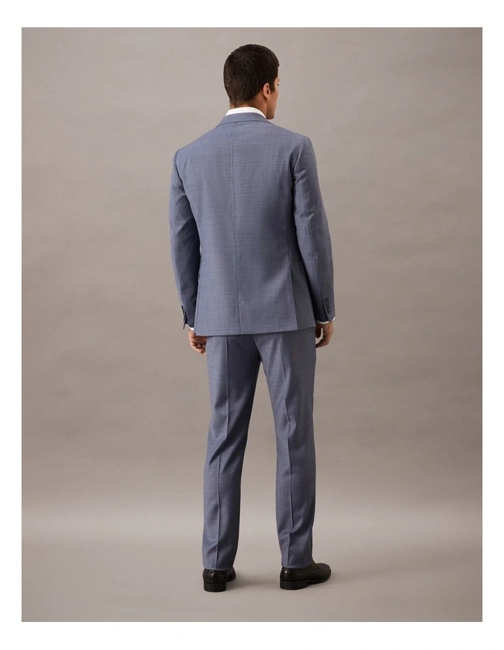 Cross Hatch Suit Jacket in Denim image 4