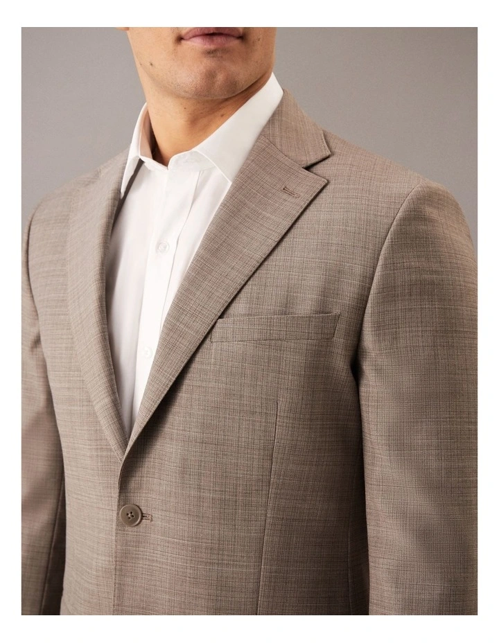 Cross Hatch Suit Jacket in Taupe image 3