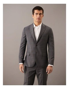 Two Tone Check Suit Jacket