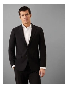Square Weave Suit Jacket in Black