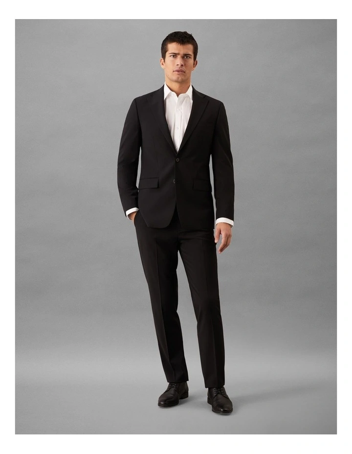 Square Weave Suit Jacket in Black image 2