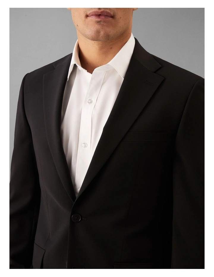 Square Weave Suit Jacket in Black image 3