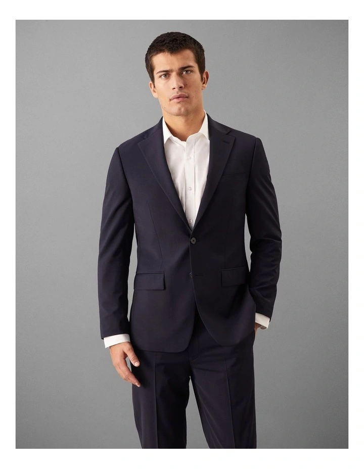 Square Weave Suit Jacket in Navy image 1
