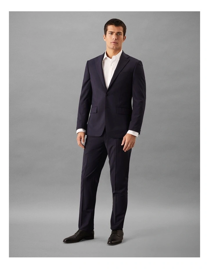 Square Weave Suit Jacket in Navy image 2