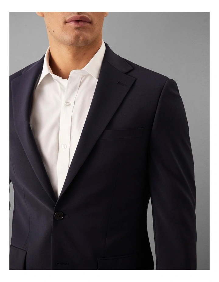 Square Weave Suit Jacket in Navy image 3