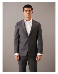 Stretch Twill Suit Jacket in Grey