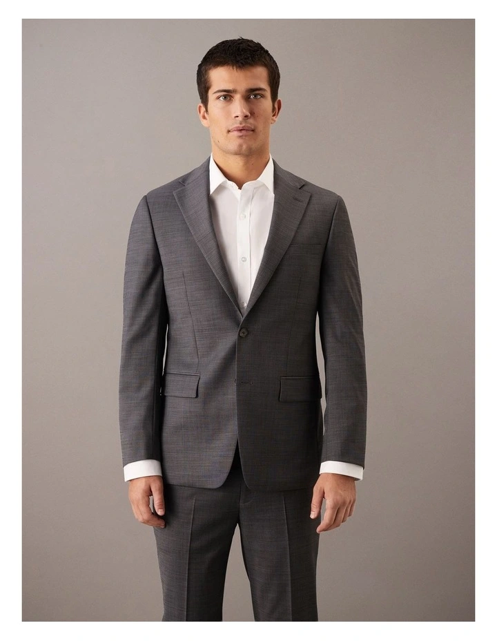 Stretch Twill Suit Jacket in Grey image 1