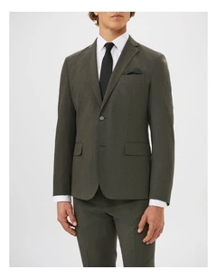 Wool Blend Puppytooth Suit Jacket