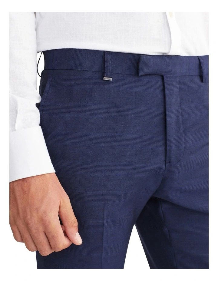 Van Heusen Black Label Slim Tonal Glen Check Suit Pant In Blue MYER