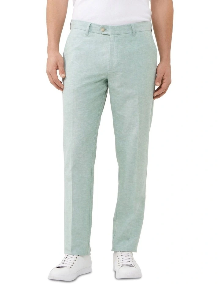 Slim Easy Care Line Suit Pant in Green image 1