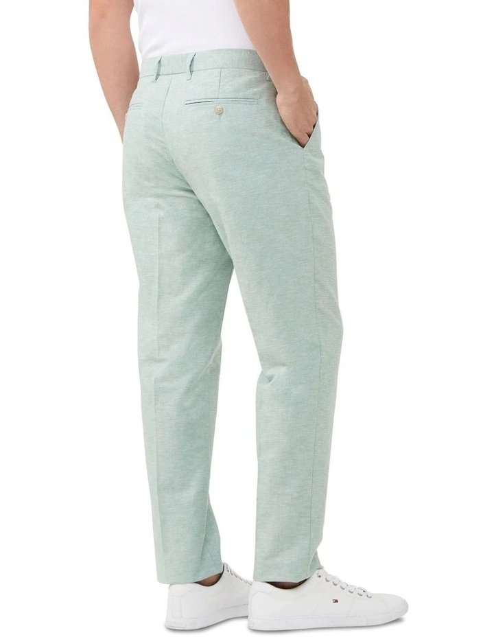Slim Easy Care Line Suit Pant in Green image 2