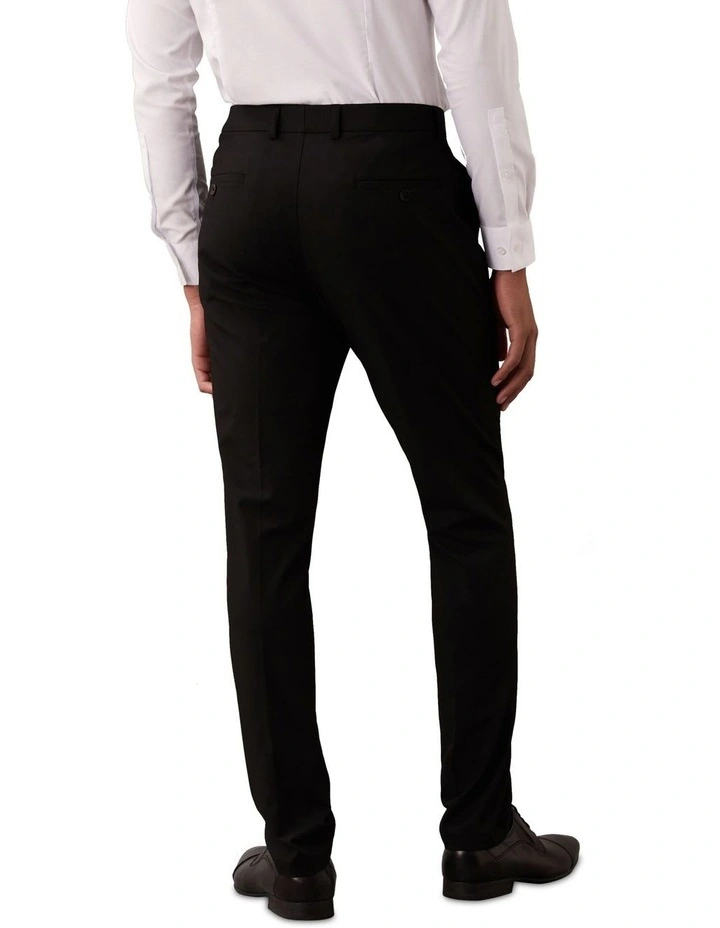 X-Slim Textured Wool Suit Pant in Black image 2