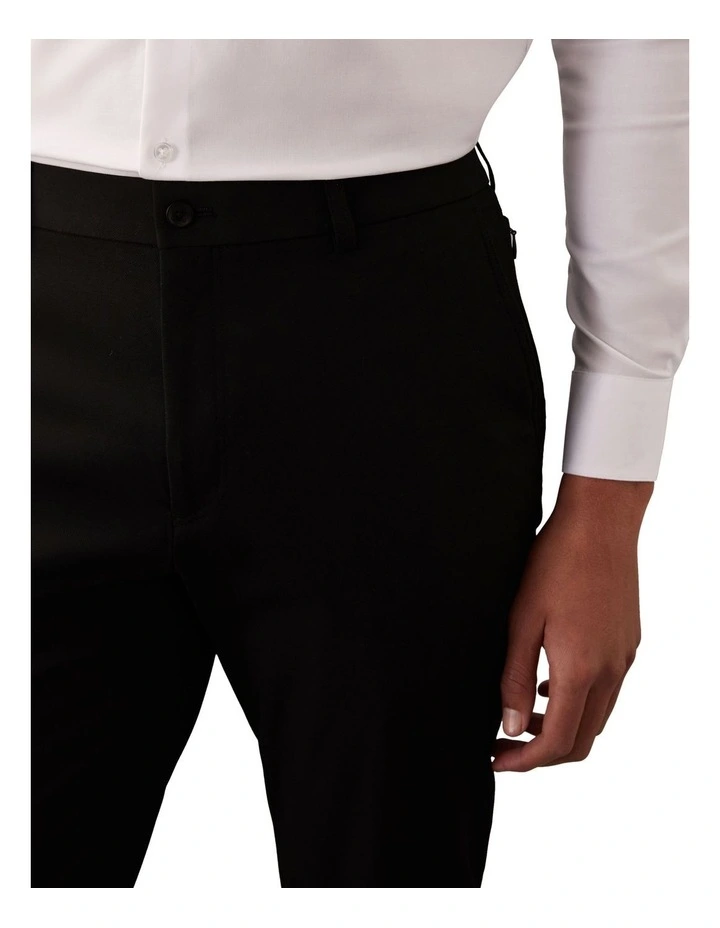 X-Slim Textured Wool Suit Pant in Black image 4