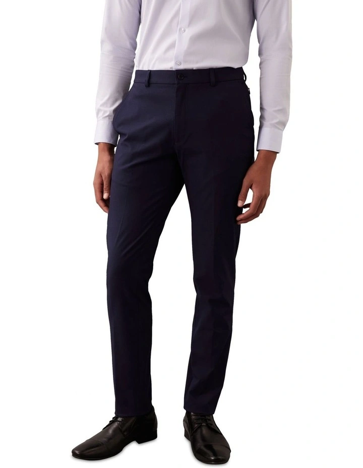 X-Slim Textured Travel Suit Pant in Navy image 1