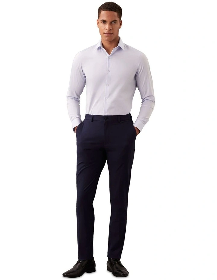 X-Slim Textured Travel Suit Pant in Navy image 3