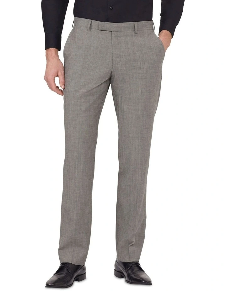 Tailored Suit Pant Wool Blend Heritage Weave Grey image 1