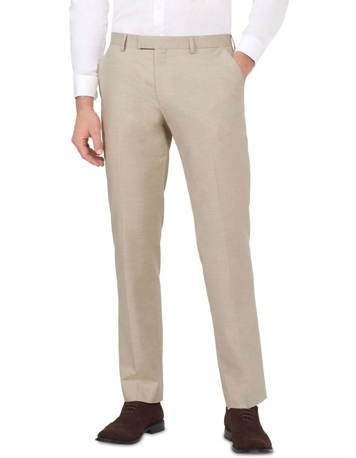 Tailored Suit Pant Wool Blend Plain in Oatmilk image 1