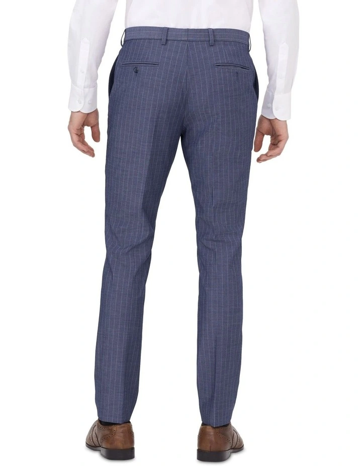 Slim Pin Stripe Suit Pant in Indigo image 2