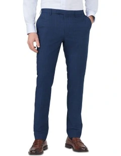 Prince Of Wales Slim Suit Pant Check in Navy
