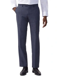 Tailored Suit Pant Wool Blend Check in Denim