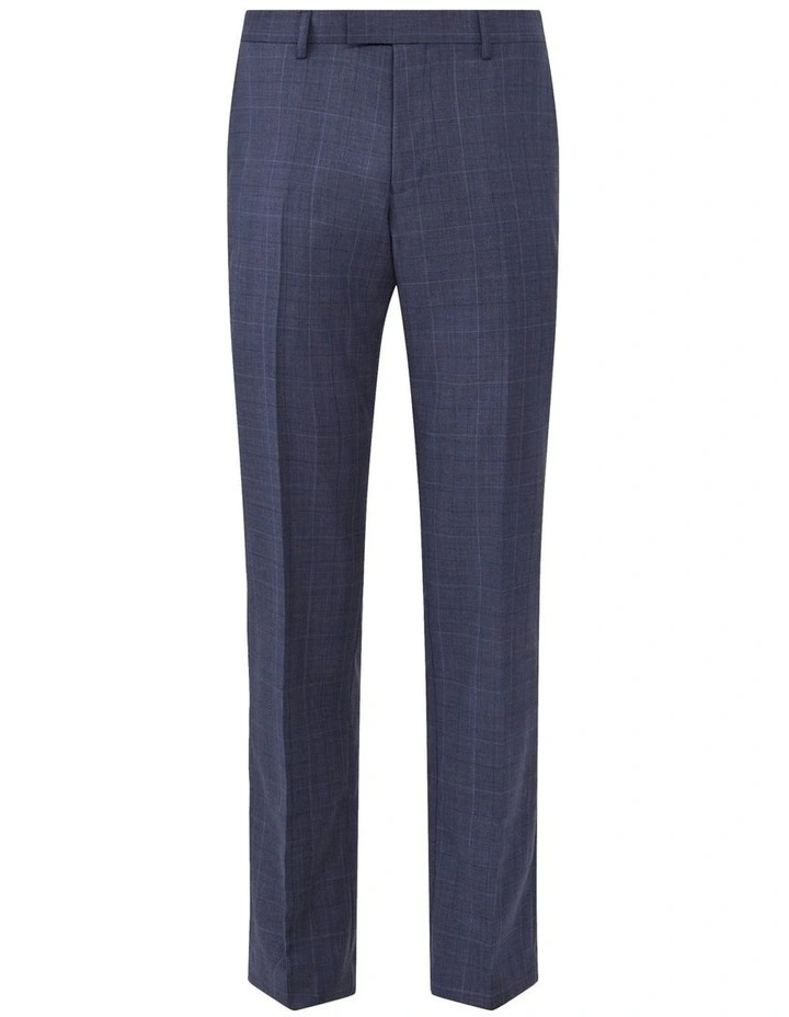 Tailored Suit Pant Wool Blend Check in Denim image 4