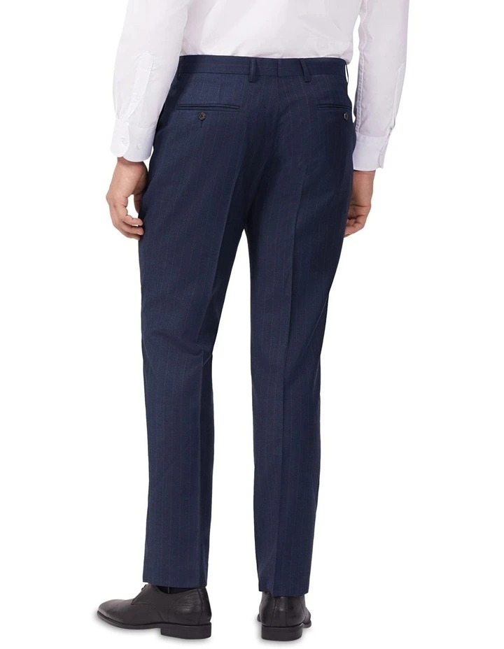 Tailored Fit Pant Wool Blend Stripe in Navy image 2