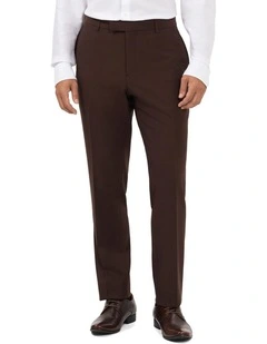 Travel Suit Wool Blend Pant in Chocolate