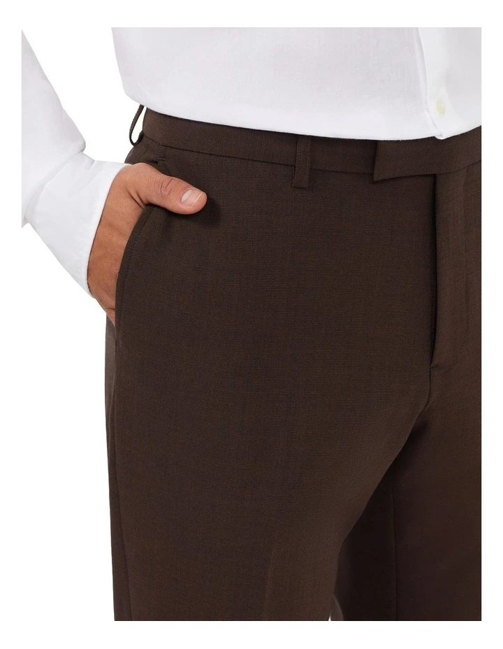 Travel Suit Wool Blend Pant in Chocolate image 3