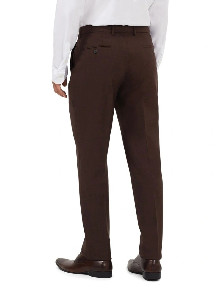 Travel Suit Wool Blend Pant in Chocolate image 4