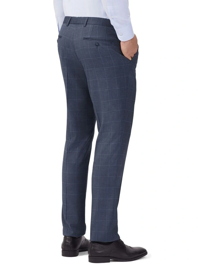 Flex Windowpane Suit Pant in Denim Blue image 2