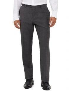 Wool Blend Glen Check Suit Pant in Charcoal
