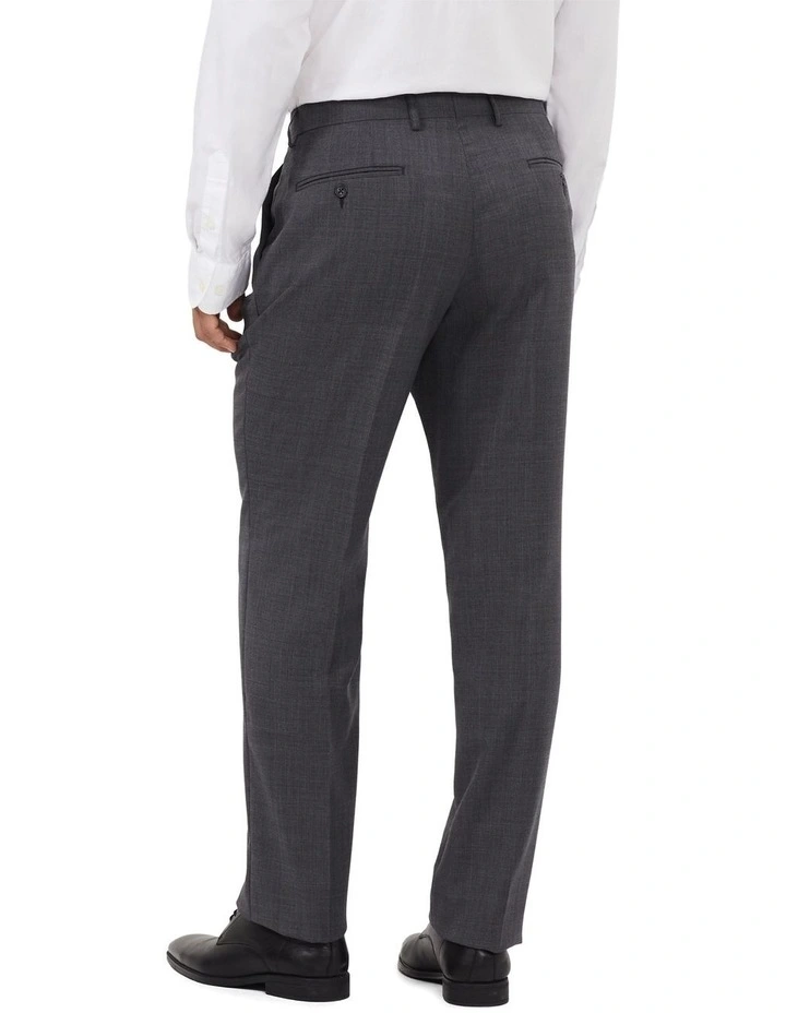 Wool Blend Glen Check Suit Pant in Charcoal image 4