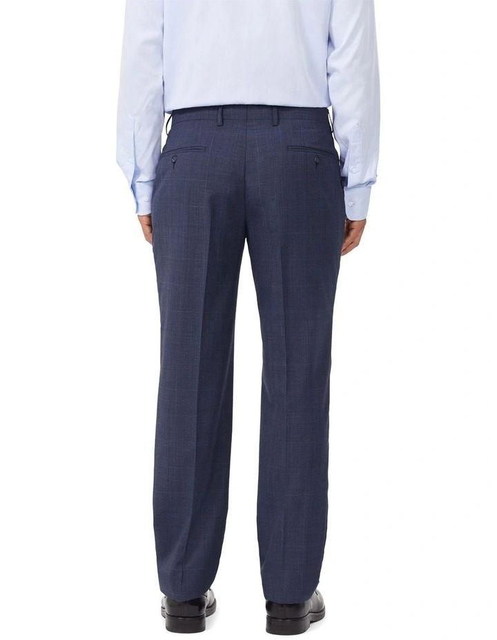 Wool Blend Glen Check Suit Pant in Navy image 2
