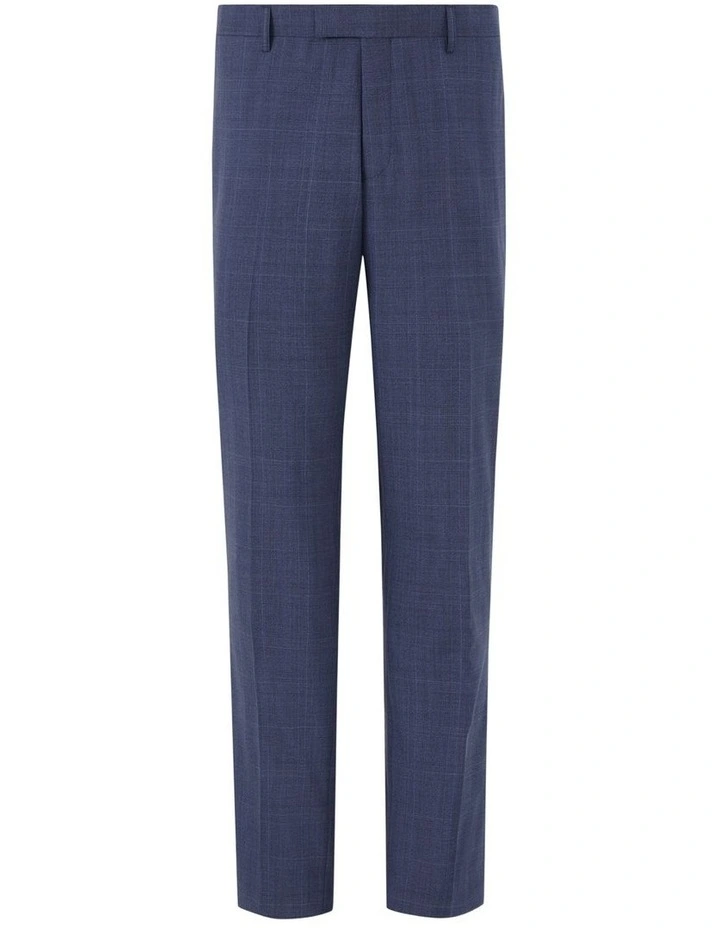 Wool Blend Glen Check Suit Pant in Navy image 3