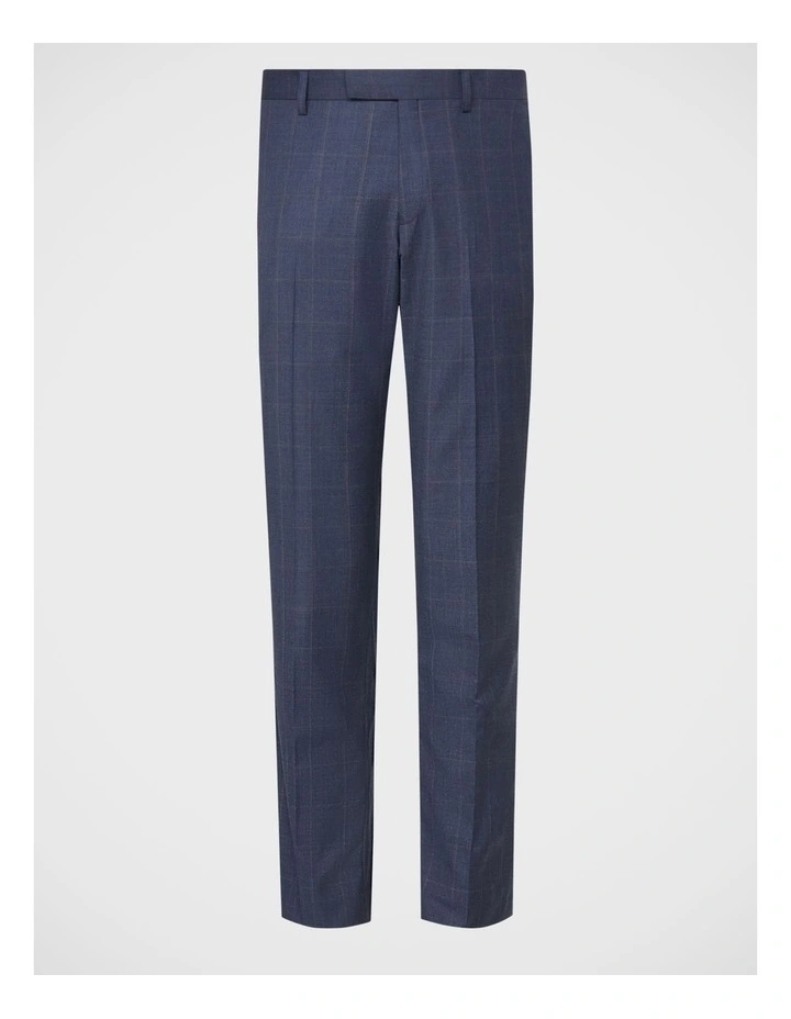 Wool Blend Windowpane Suit Pant in Brown image 3