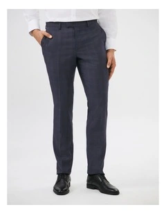 Wool Blend Check Suit Pant