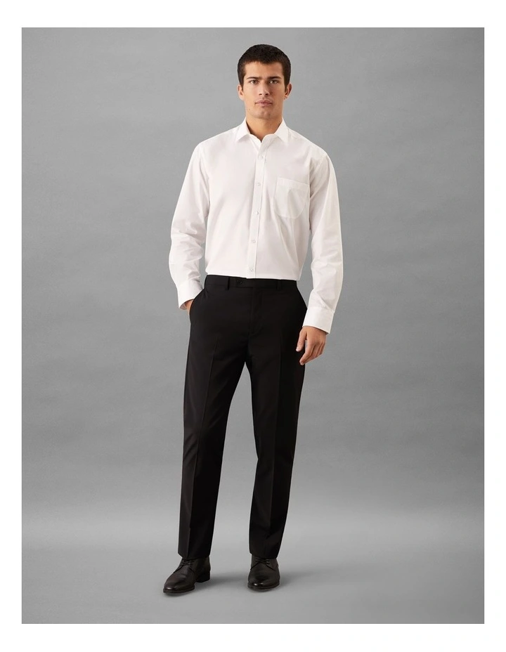 Wool Blend Stretch Suit Pant in Black image 2