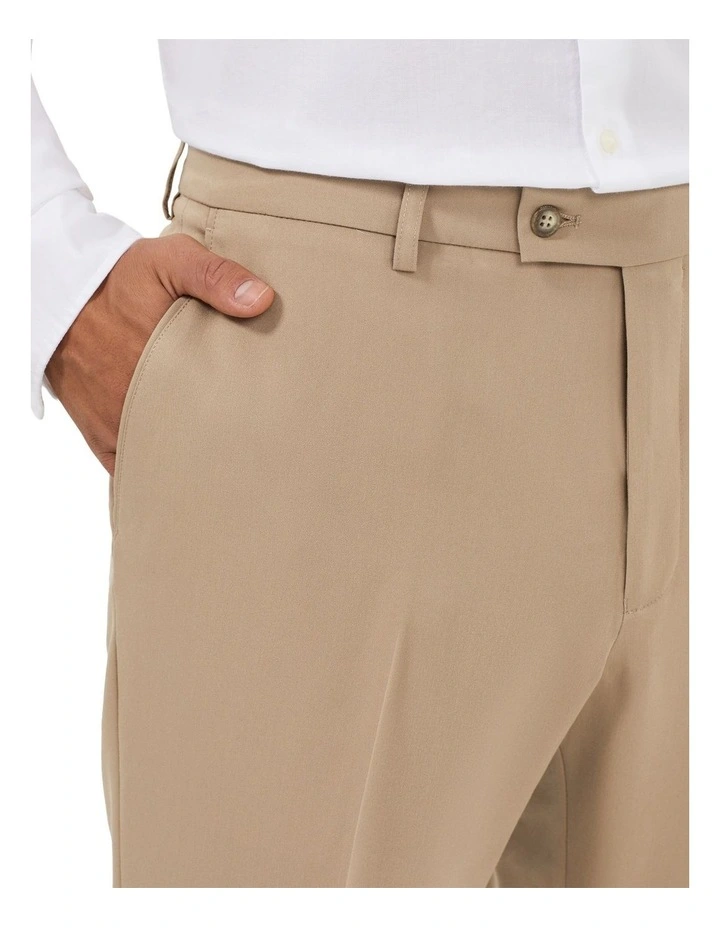 4 Way Stretch Classic Fit Trouser in Taupe image 3