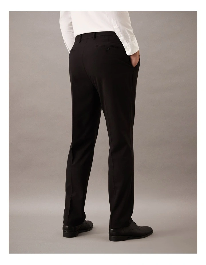Plain Square Weave Trouser in Black image 4