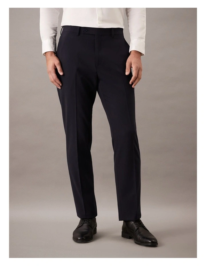 Plain Square Weave Trouser in Navy image 1