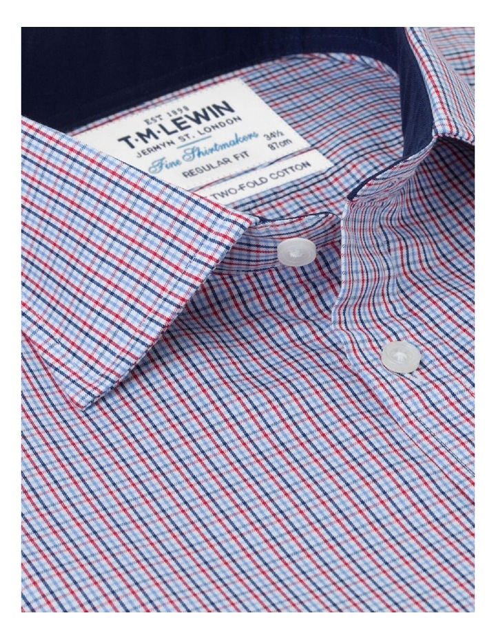 T.M Lewin Regular Fit Navy Red Multi 