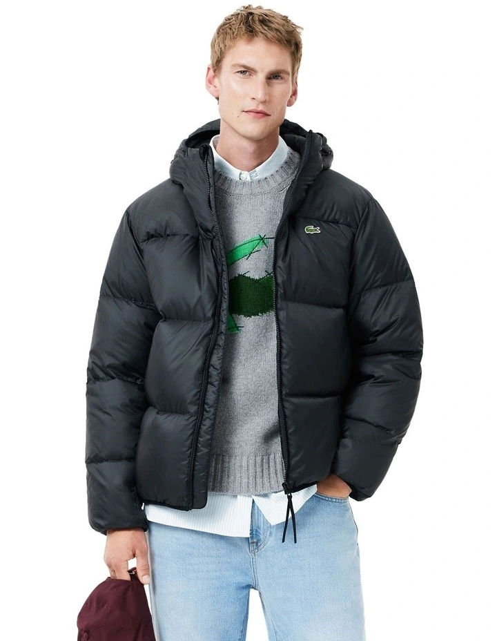 Essential Ripstop Puffer Jacket in Black image 1