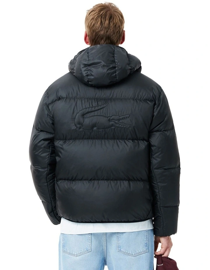 Essential Ripstop Puffer Jacket in Black image 2