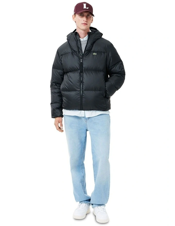 Essential Ripstop Puffer Jacket in Black image 4
