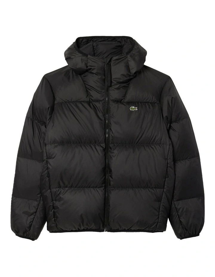 Essential Ripstop Puffer Jacket in Black image 5