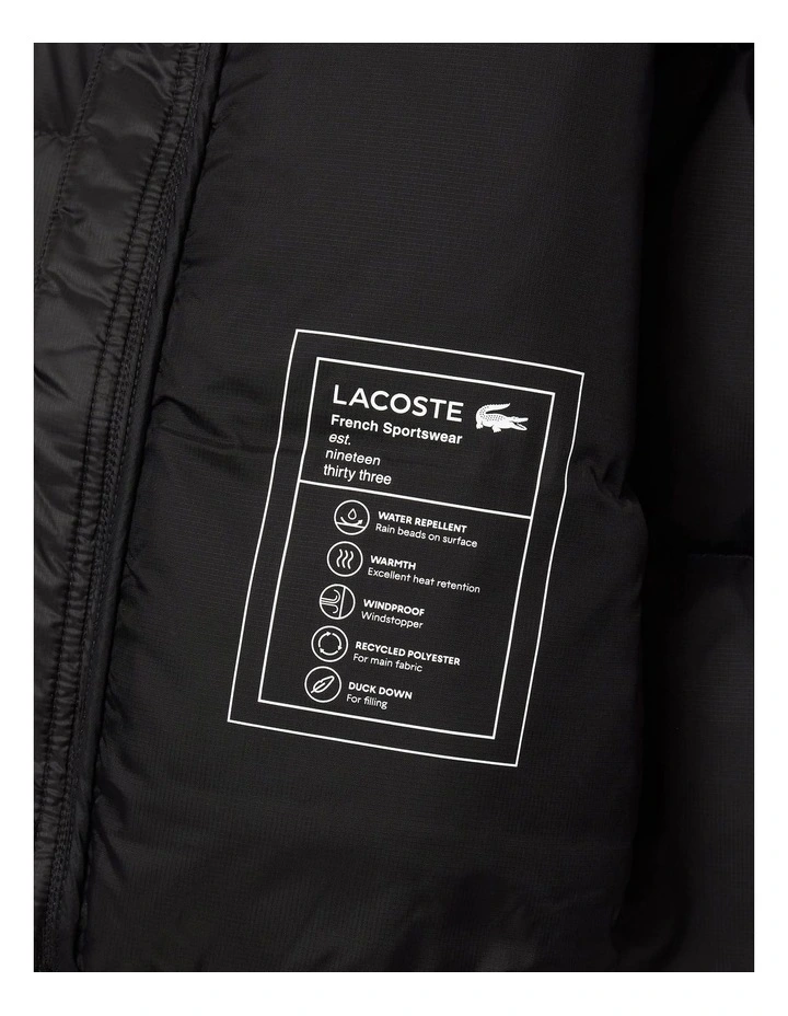 Essential Ripstop Puffer Jacket in Black image 7